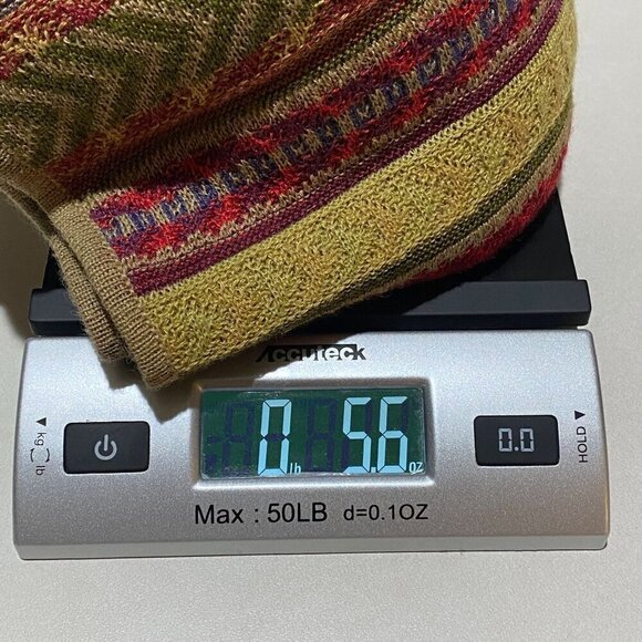 MFH Knits Women Baby Alpaca Silk Scarf 10" X 39" Knit Stripes Bohemian Y2K Retro - Picture 9 of 9